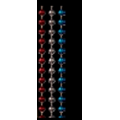 Blank Red/White/Blue Round Mardi Gras Bead Necklace (Non Flashing)